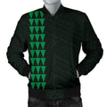 FUNSTUFFPRINT Hawaii Kakau Polynesian Coat Of Arms Personalized Men's Bomber Jacket - Green - AH - 3D Bomber Jacket