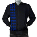 FUNSTUFFPRINT Hawaii Kakau Polynesian Hammerhead Shark Map Personalized Men's Bomber Jacket - Blue - AH - 3D Bomber Jacket