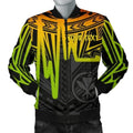 FUNSTUFFPRINT Hawaii Personalised Men's Bomber Jacket - Kanaka Maoli With Polynesian Pattern In Heartbeat Style (Reggea) - Bomber Jacket