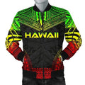 FUNSTUFFPRINT Hawaii Polynesian Chief Men's Bomber Jacket - Reggae Version - Bomber Jacket