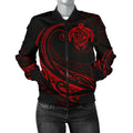 FUNSTUFFPRINT Hawaii Turtle Map Polynesian Women's Bomber Jacket
