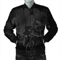 FUNSTUFFPRINT Hawaii Turtle Ohana Hibiscus Poly Bomber Jacket