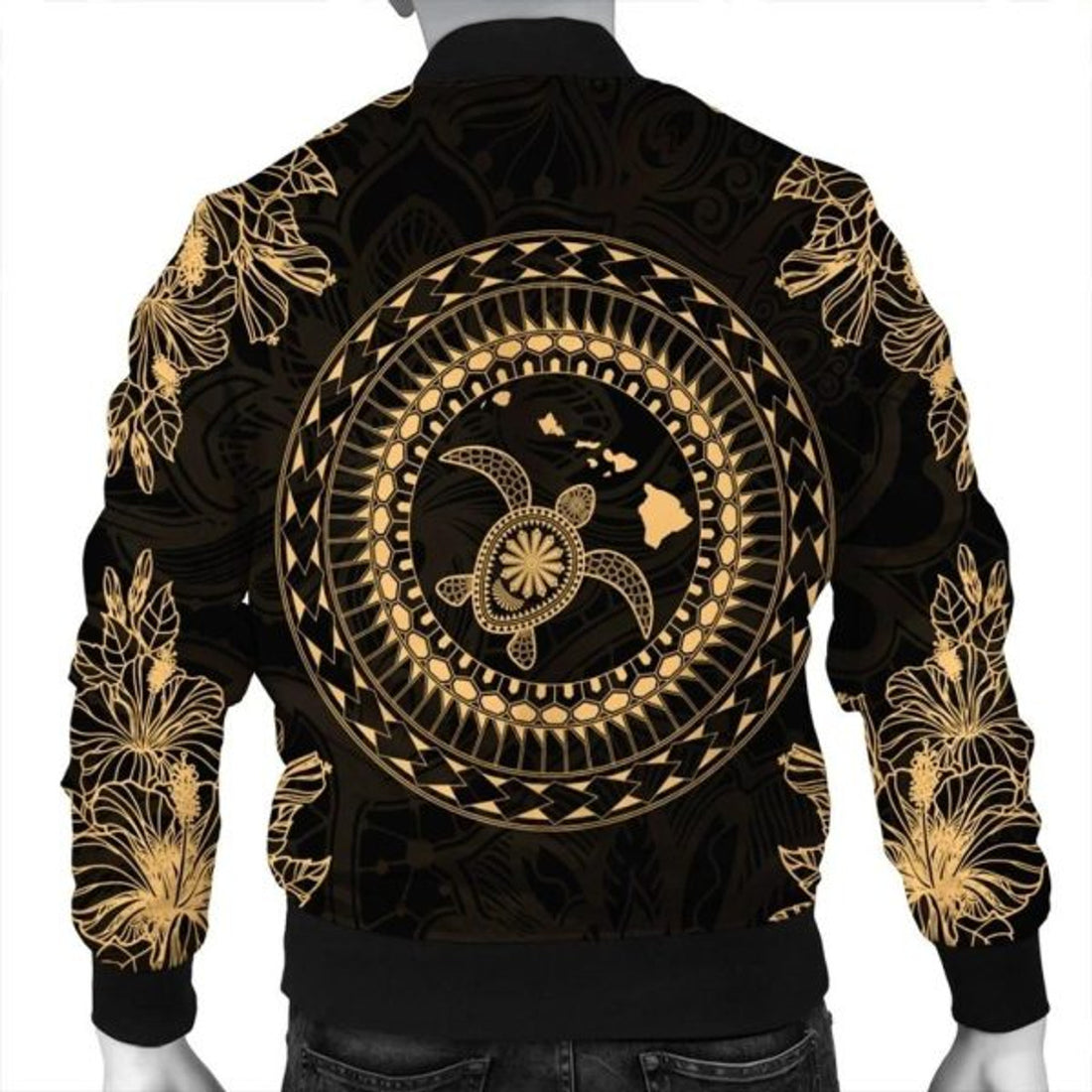 FUNSTUFFPRINT Hawaii Turtle Tradition Bomber Jacket
