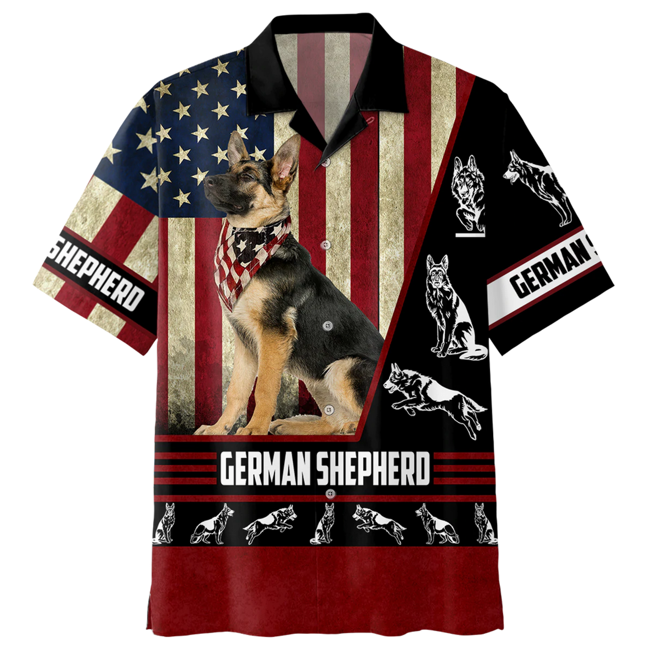 German shepherd american hawaiian shirt, Summer Gift for Dog lovers