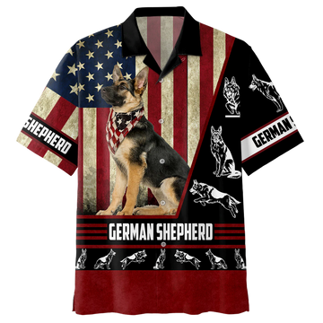 German shepherd american hawaiian shirt, Summer Gift for Dog lovers