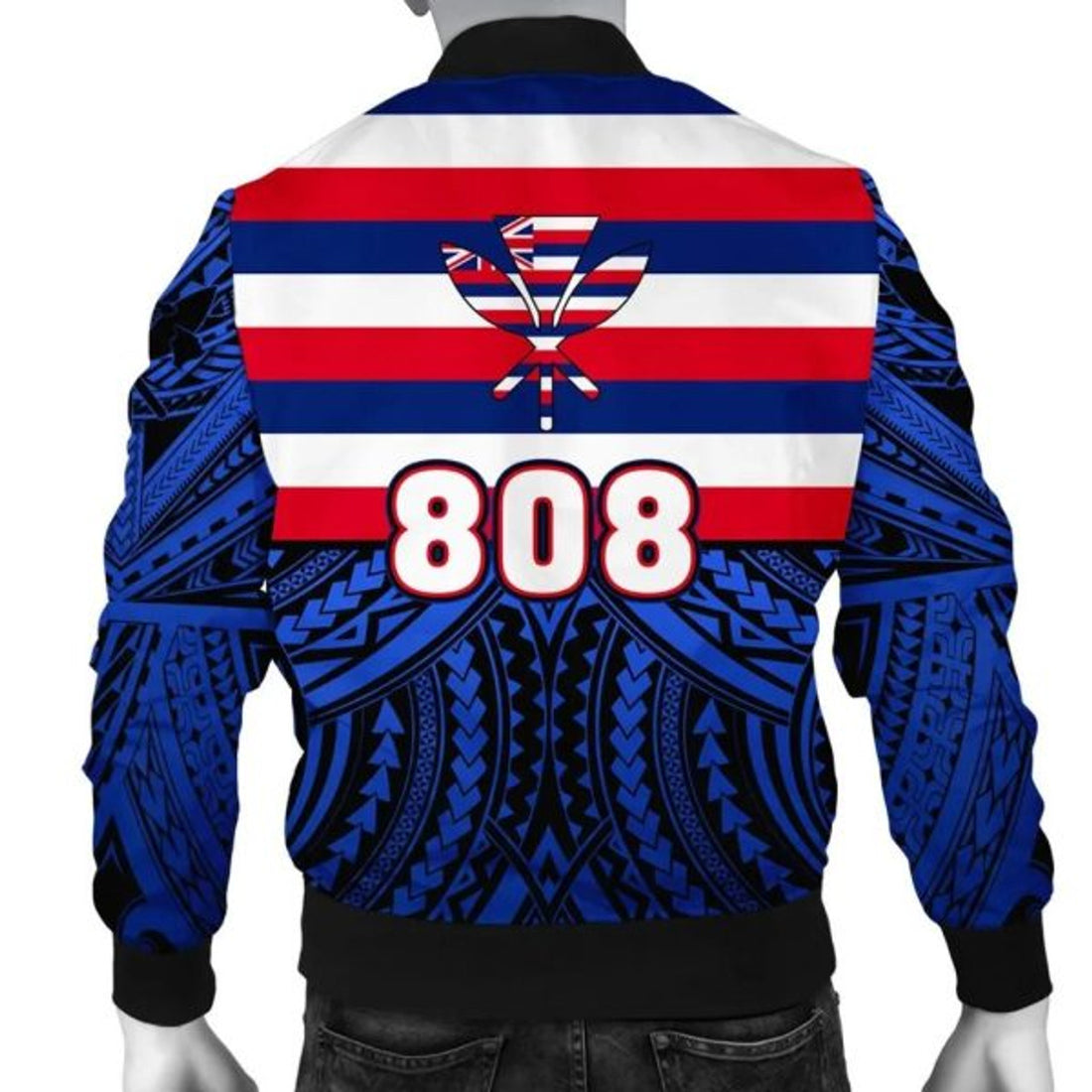 FUNSTUFFPRINT Hawaiian Flag Bomber Jacket - Speaka Style - AH - JC Bomber Jacket