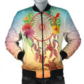 FUNSTUFFPRINT Hawaiian Hibiscus Strelitzia Flower Dreamcatcher Bomber Jacket - AH - JR Bomber Jacket
