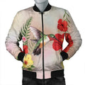 FUNSTUFFPRINT Hawaiian Hummingbirds Hibiscus Polynesian Bomber Jacket - AH - JR Bomber Jacket