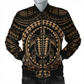 FUNSTUFFPRINT Hawaiian Kakau Honu Arc Polynesian Gold Bomber Jacket - AH - JGR Bomber Jacket