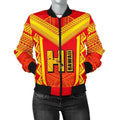 FUNSTUFFPRINT Hawaiian Kanaka Polynesian Women's Bomber Jacket Active