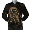 FUNSTUFFPRINT Hawaiian Map Heart Ribbon Cancer Hibiscus Polynesian Bomber Jacket