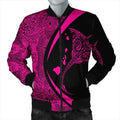 FUNSTUFFPRINT Hawaiian Map Manta Ray Polynesian Bomber Jacket