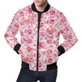 FUNSTUFFPRINT Hawaiian Tropical Flamingo Floral Pattern Print Men's 3D Bomber Jacket