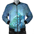 FUNSTUFFPRINT Hawaiian Turtle In The Sea Bubble Polynesian Bomber Jacket - AH - JR Bomber Jacket