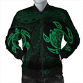 FUNSTUFFPRINT Hawaiian Two Turtle Polynesian Bomber Jacket