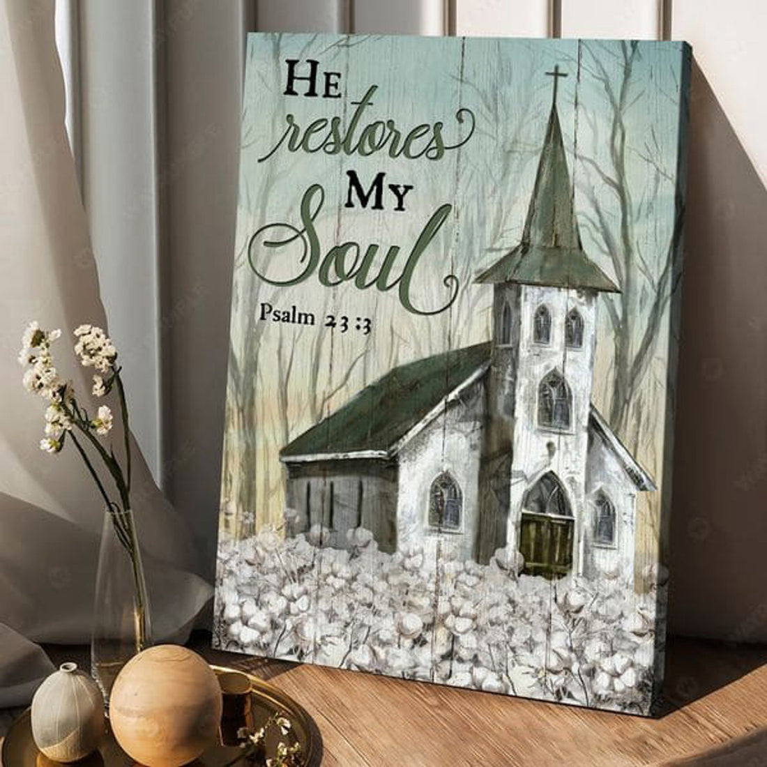 He Restore My Soul, Poster Decor, Wall Poster Poster and Canvas