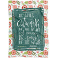 FUNSTUFFPRINT He Gives Strength To The Weary Isaiah 4029 Fleece Blanket - Christian Blanket - Bible Verse Blanket