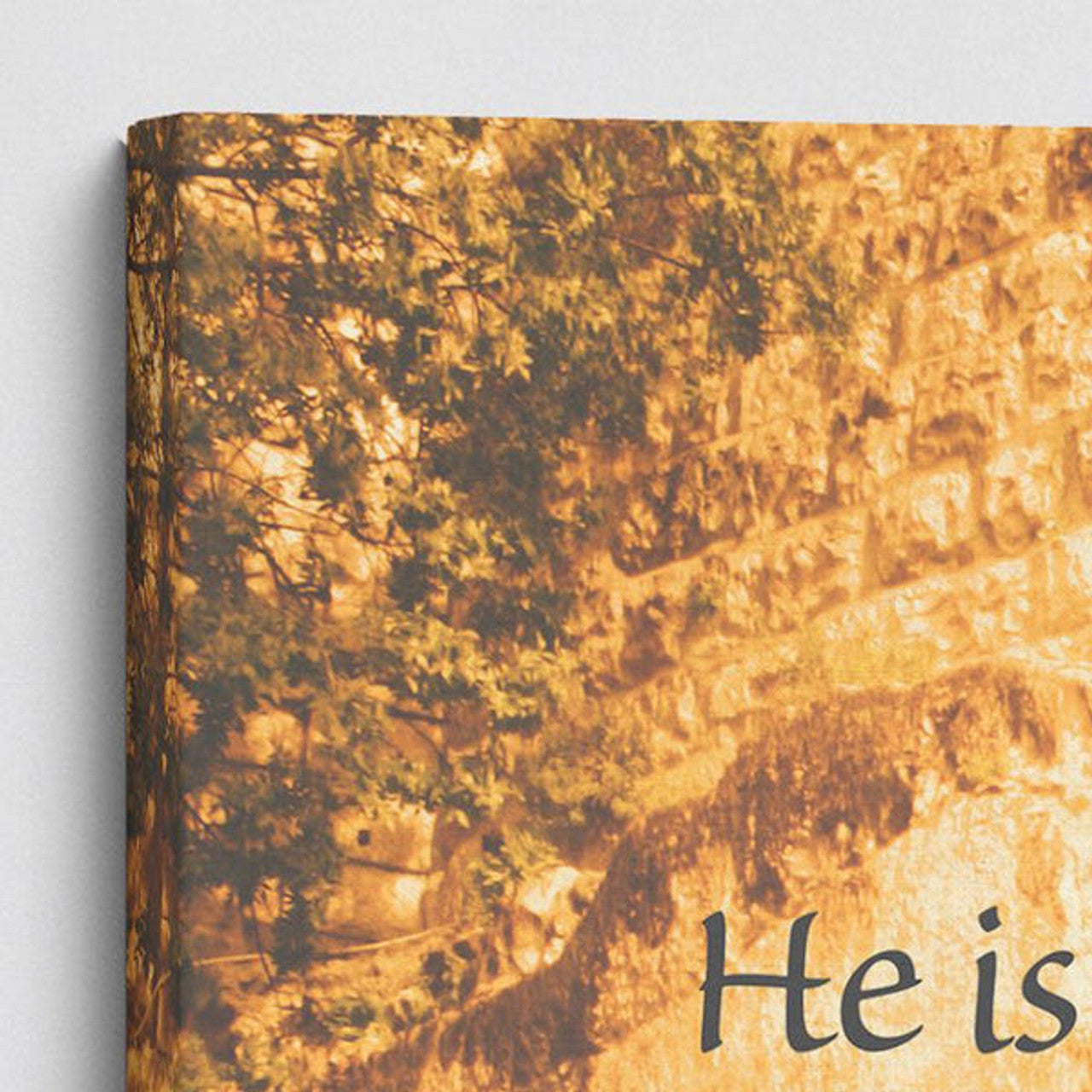 He Is Risen Garden Tomb - Large Gallery Wrapped Canvas Art