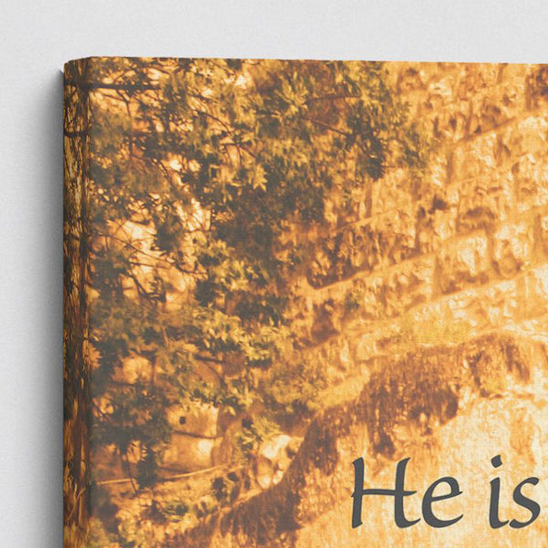 He Is Risen Garden Tomb - Large Gallery Wrapped Canvas Art