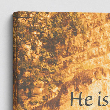 He Is Risen Garden Tomb - Large Gallery Wrapped Canvas Art