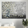 Heaven Beautiful White Flower Vase Subtle Background Memorial Gift For Family Members They Say Time Will Heal Canvas Wall Art - Christian Wall Decor