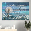 Heaven Best Canvas Gifts For Religious Christian On Christmas A Letter From Heaven Dandelion Field I'm Right Here In Your Heart Canvas Wall Art - Christian Wall Decor