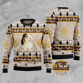 FUNSTUFFPRINT Hedgehog Cute Ugly Christmas Sweater, Christmas Sweater, Ugly Sweater, Funny Xmas Sweaters Ugly Sweater