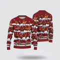 FUNSTUFFPRINT Highland Christmas Knitted Sweater, Gifts For Farmers, Rural Lovers Ugly  Sweater