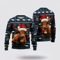 FUNSTUFFPRINT Highland Cow Christmass Ugly Christmas Sweater, Farm Sweater, Christmas Gift, Best Winter Outfit Christmas Ugly Sweater