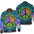 FUNSTUFFPRINT Hippie 3D All Over Printed Shirt Bomber Jacketize S - 5XL Bomber Jacket