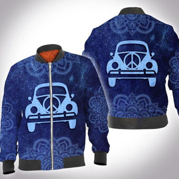FUNSTUFFPRINT Hippie vans mandala 3D All Over Printed Shirt, Bomber Jacketize S - 5XL Bomber Jacket