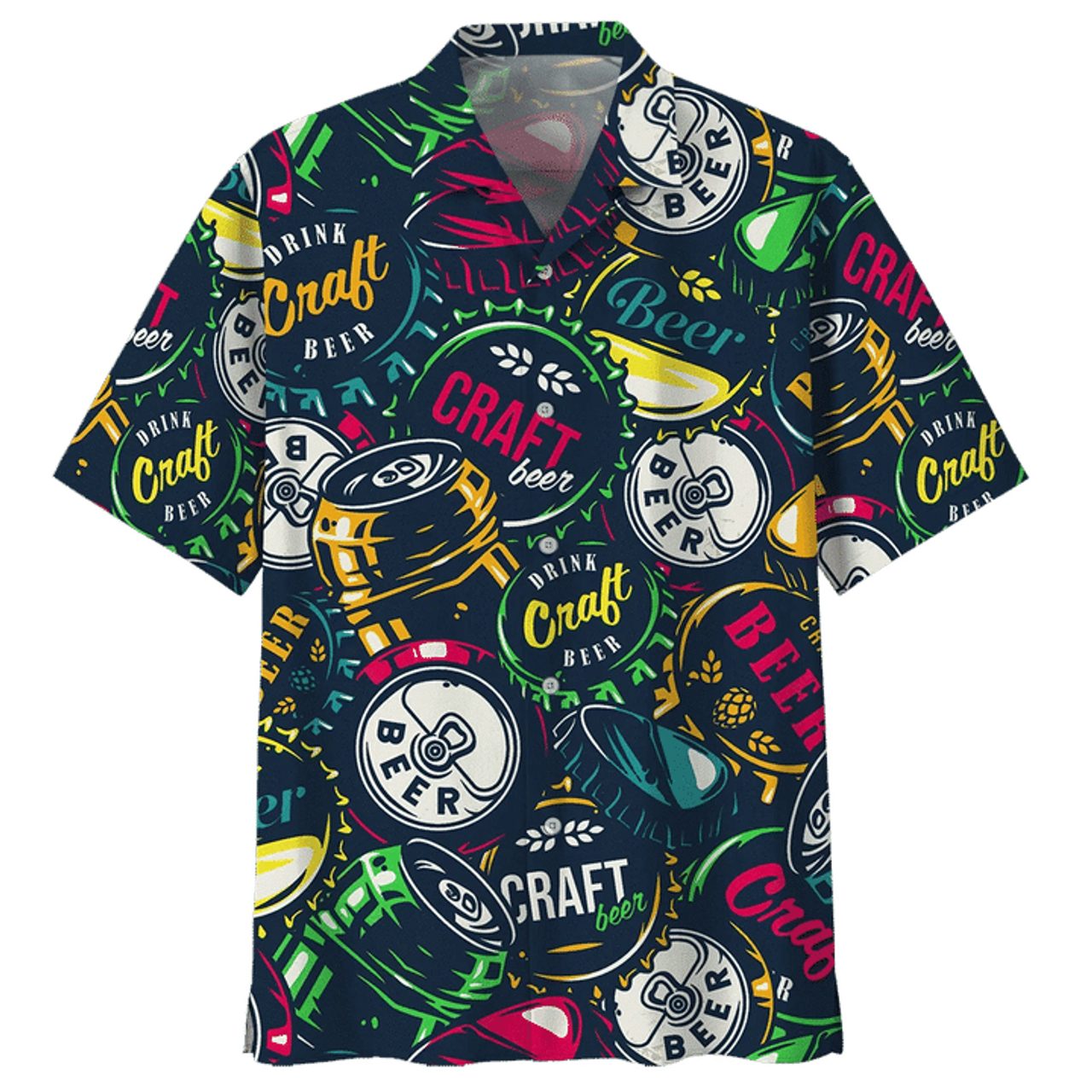Hippie Beer Watercolor Design Hawaiian Shirt