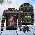 FUNSTUFFPRINT Hippie Girl Ugly Christmas Sweater, Christmas Sweater, Ugly Sweater, Funny Xmas Sweaters Ugly Sweater