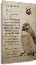 His Eye Is On The Sparrow Why Should I Feel Discouraged Why Should The Shadow Come Poster and Canvas