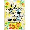 FUNSTUFFPRINT His Mercies Are New Every Morning Lamentations 323 Fleece Blanket - Christian Blanket - Bible Verse Blanket
