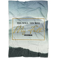FUNSTUFFPRINT His Will His Way My Faith Jeremiah 2911 Mountain Fleece Blanket - Christian Blanket - Bible Verse Blanket