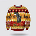 FUNSTUFFPRINT Hiss Off Cat 3D All Over Print Ugly Christmas Sweater – Cat Lover Christmas Sweater Ugly  Sweater