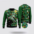 FUNSTUFFPRINT Ho Ho Ho Black Cat Christmas Tree Ugly Christmas Sweater For Men And Women, Best Gift For Christmas, Christmas Fashion Winter  Ugly  Sweater