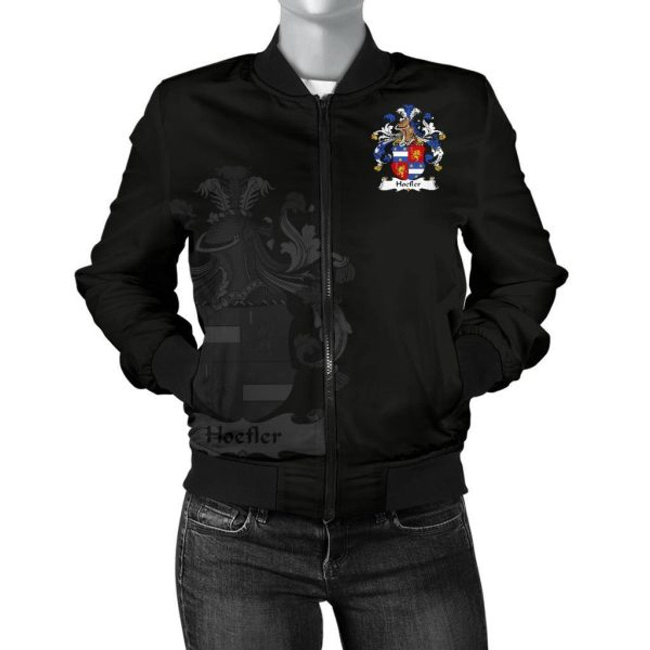 FUNSTUFFPRINT Hoefler Germany Men's Bomber Jacket - German Family Crest Bomber Jacket
