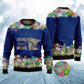 FUNSTUFFPRINT Home Sweet Home Minnesota Flower Ugly Christmas Sweater, Christmas Sweater, Ugly Sweater, Funny Xmas Sweaters Ugly Sweater