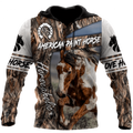 FUNSTUFFPRINT American Paint Horse Horseaholic 3D Hoodie and Zip Hoodie