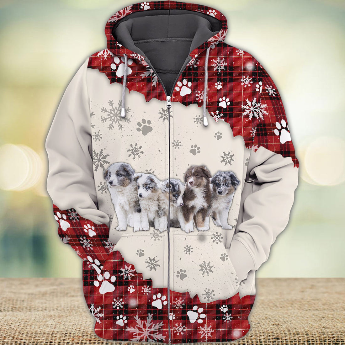 FUNSTUFFPRINT Snow Kitten Love 3D Hoodie and Zip Hoodie