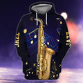 FUNSTUFFPRINT Saxophone Z125 3D Hoodie and Zip Hoodie