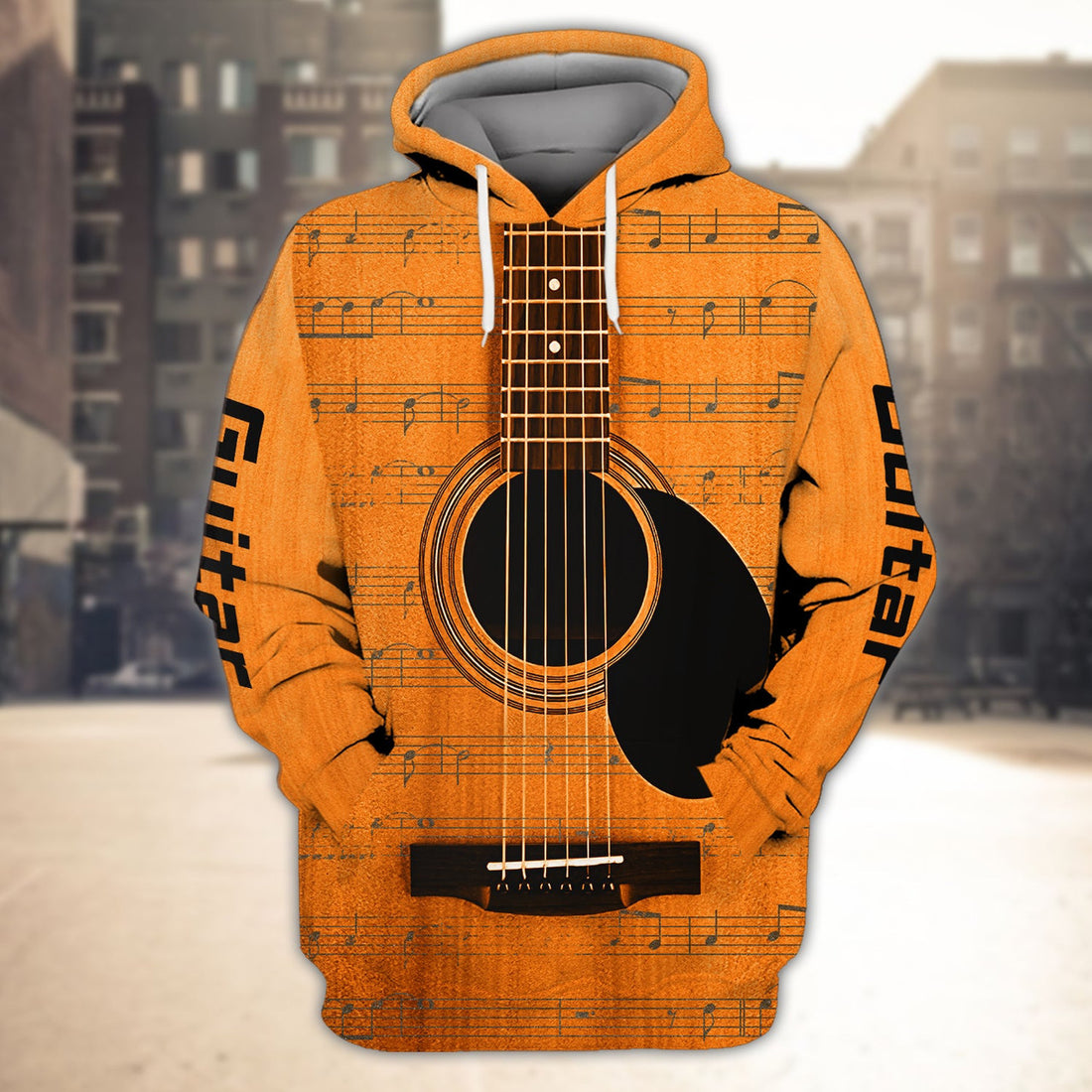 FUNSTUFFPRINT Guitar Music (Ver 3) 3D Hoodie and Zip Hoodie