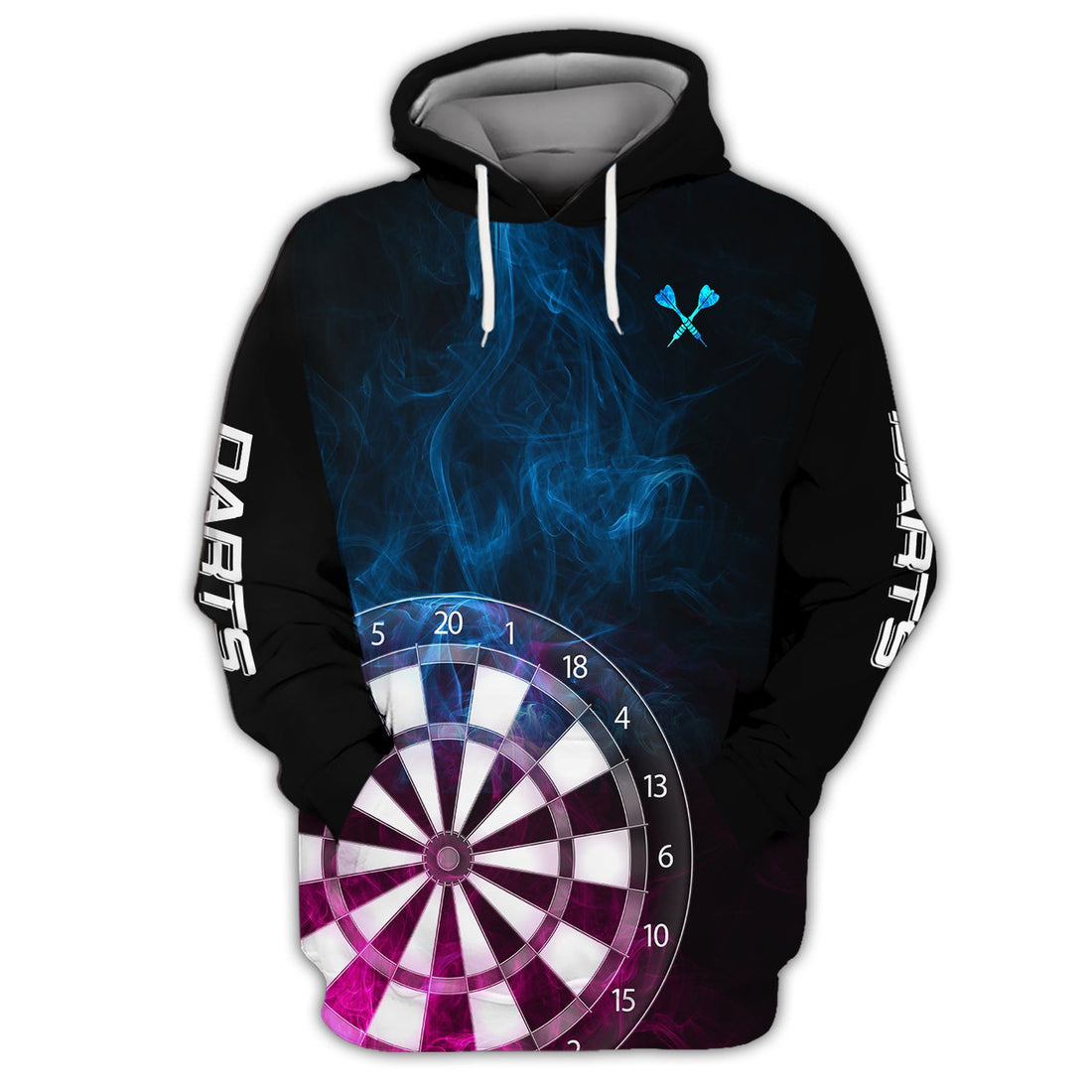 FUNSTUFFPRINT Darts Dark 3D Hoodie and Zip Hoodie