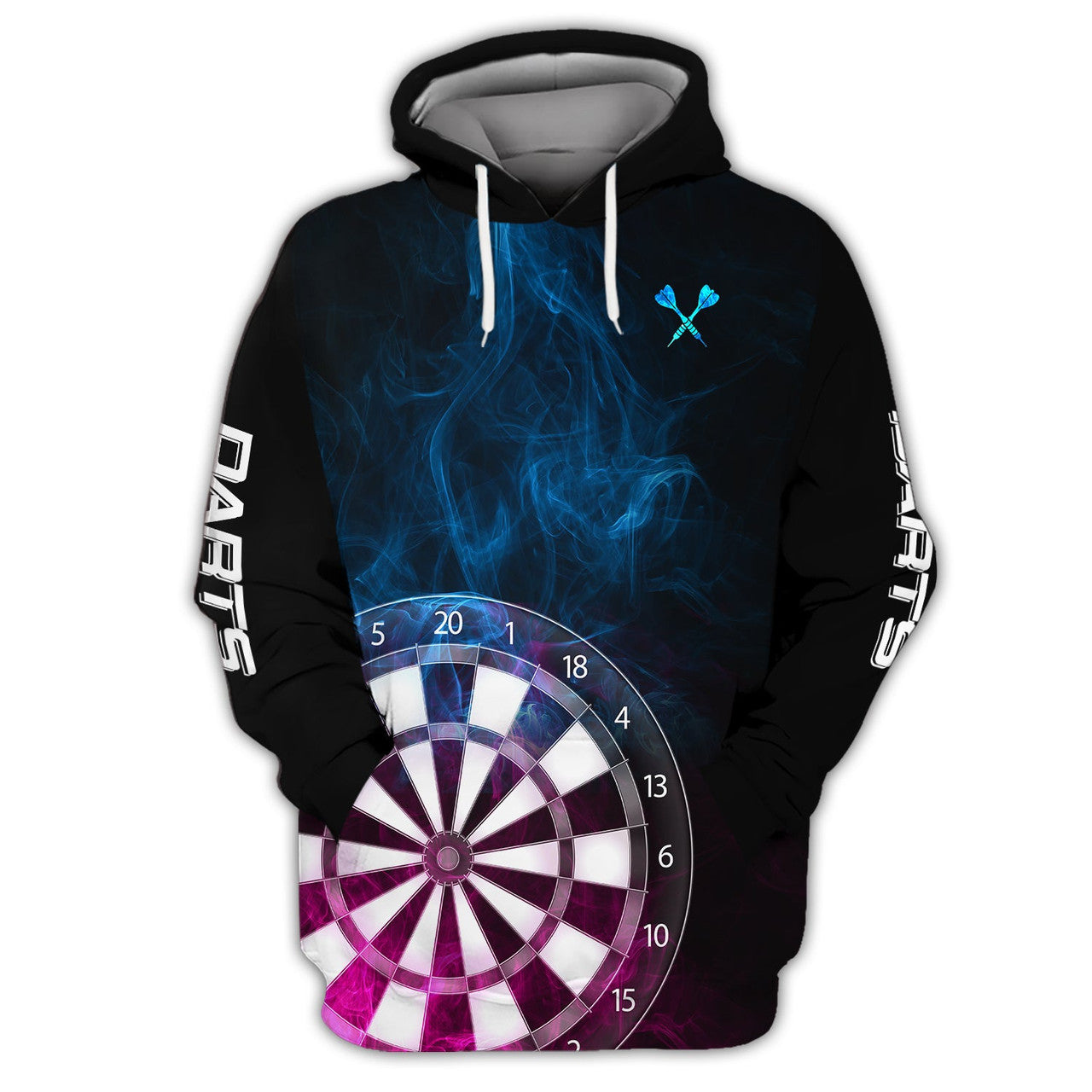 FUNSTUFFPRINT Darts Dark 3D Hoodie and Zip Hoodie