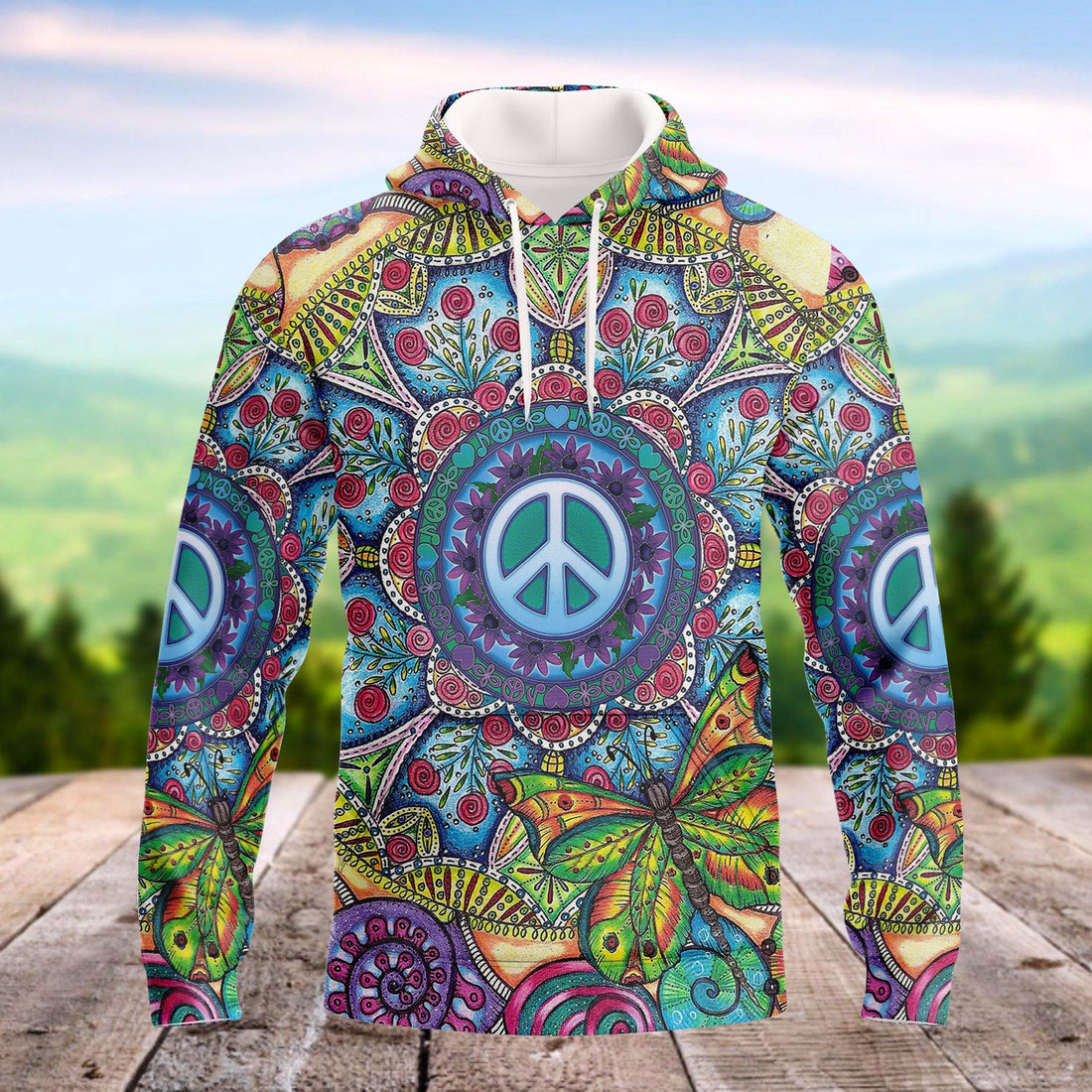 FUNSTUFFPRINT Hippie - Full Print Tad 3D Hoodie and Zip Hoodie