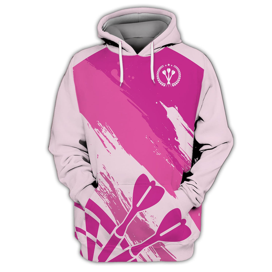 FUNSTUFFPRINT Darts Pink 3D Hoodie and Zip Hoodie