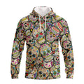 FUNSTUFFPRINT Sugar Skull - Full Print Tad 3D Hoodie and Zip Hoodie