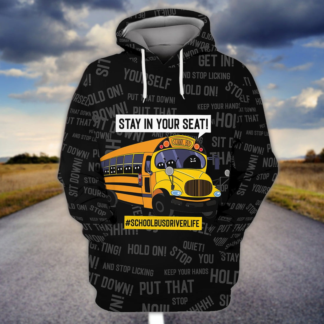 FUNSTUFFPRINT School Bus - Stay In Your Seat 3D Hoodie and Zip Hoodie